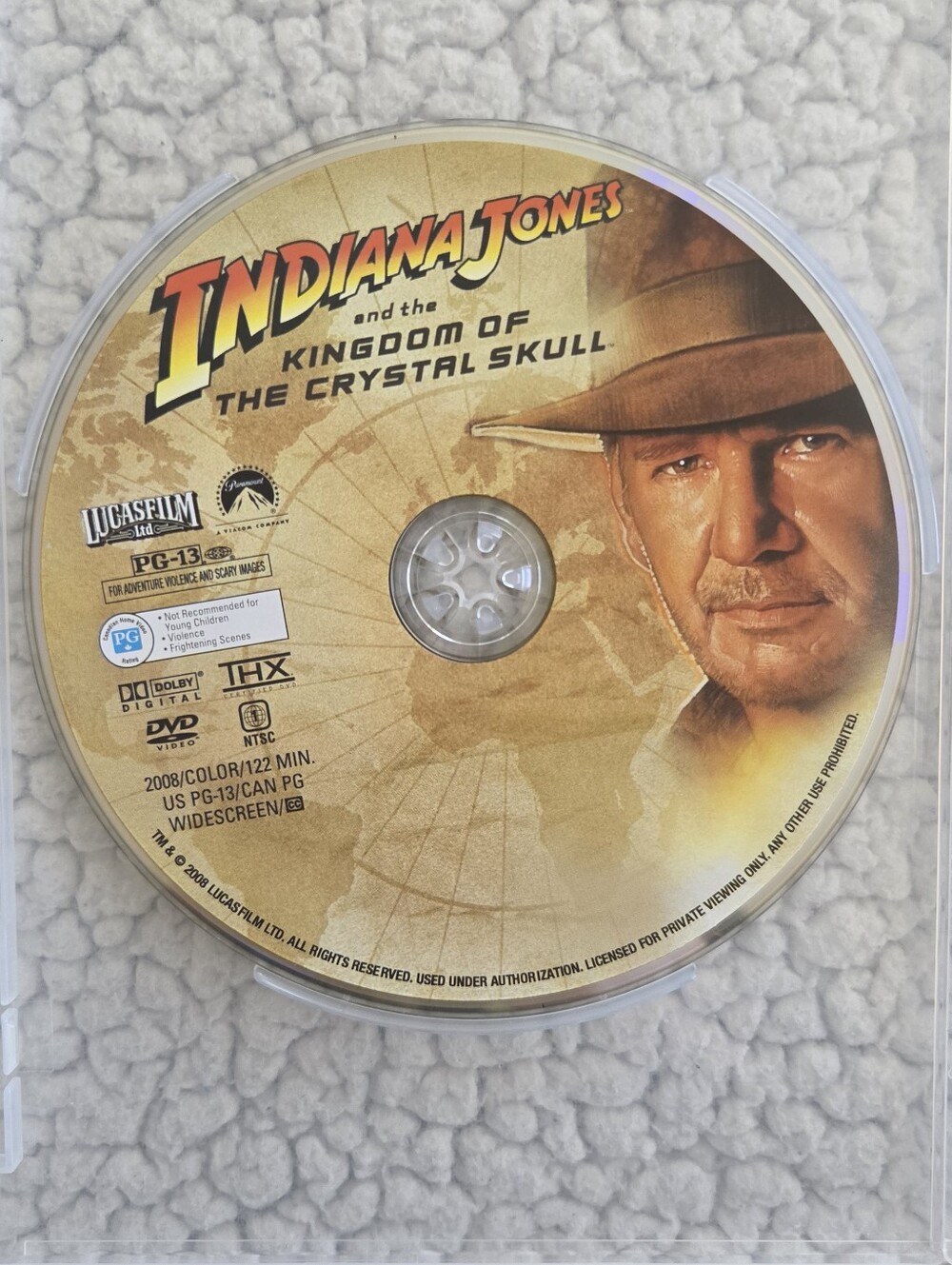 Indiana Jones and the Kingdom of the Crystal Skull DVD - Yellow/Gold Disc